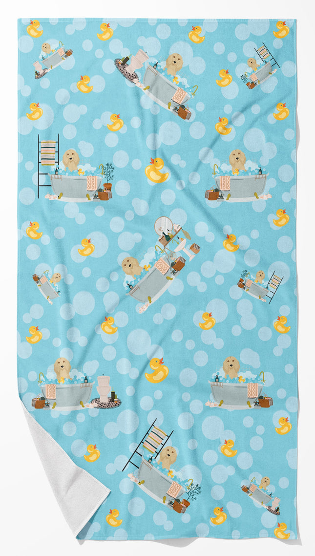 Longhair Cream Dachshund Bath Towel Large