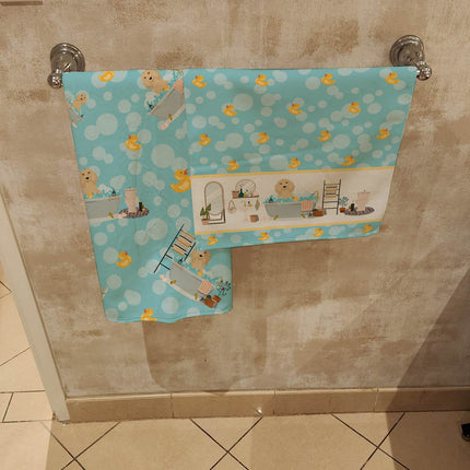 Longhair Cream Dachshund Bath Towel Large