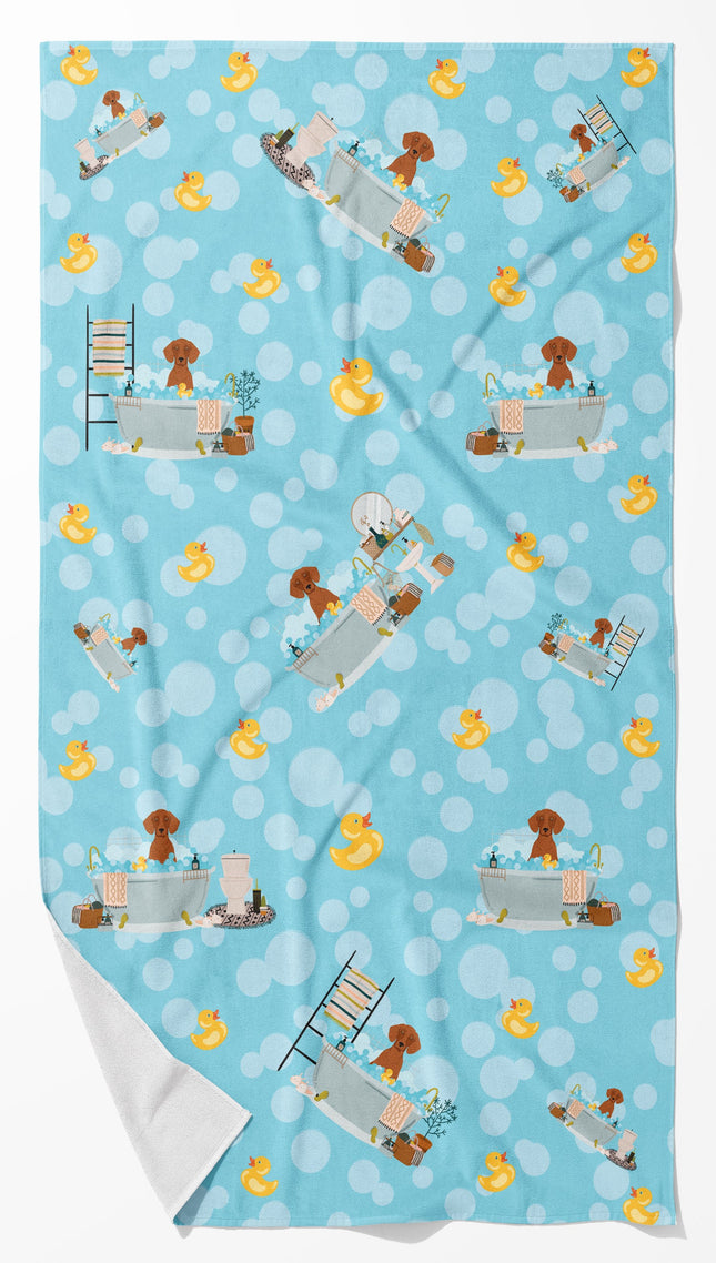 Red Dachshund Bath Towel Large