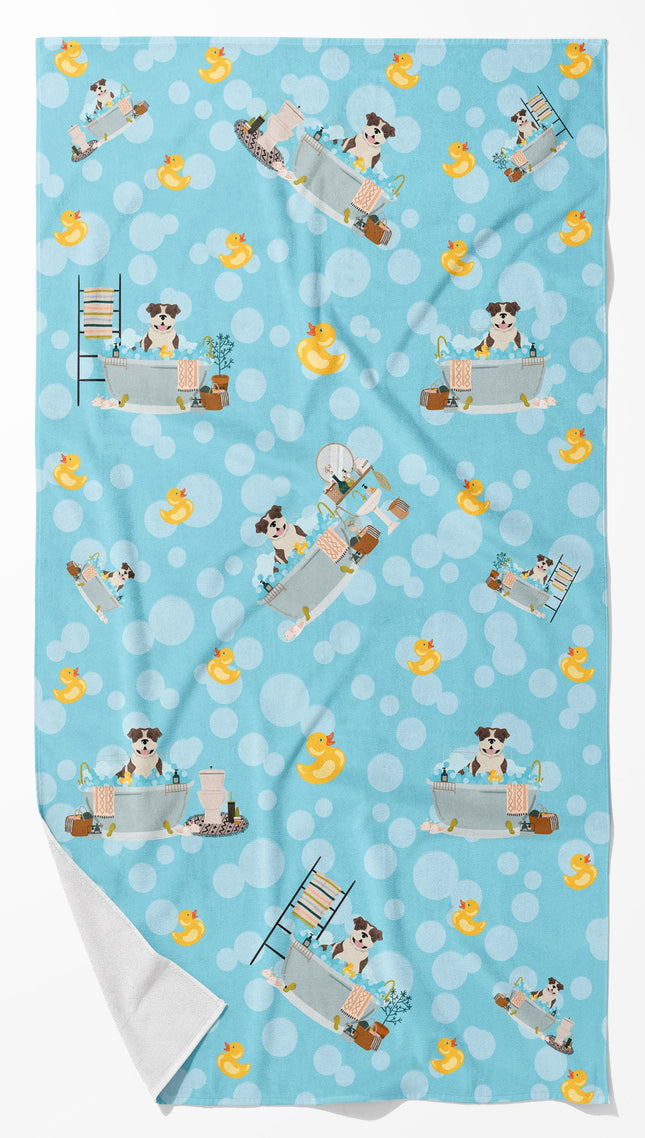 Brindle English Bulldog Bath Towel Large