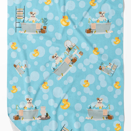 Piebald English Bulldog Bath Towel Large
