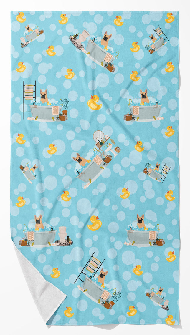 Fawn French Bulldog Bath Towel Large