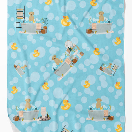 Yellow Labrador in Bathtub Bath Towel Large