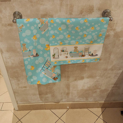 Yellow Labrador in Bathtub Bath Towel Large
