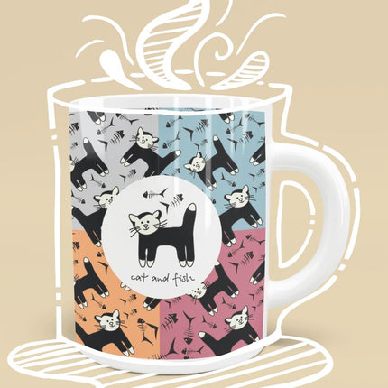 Cat Pattern Mug