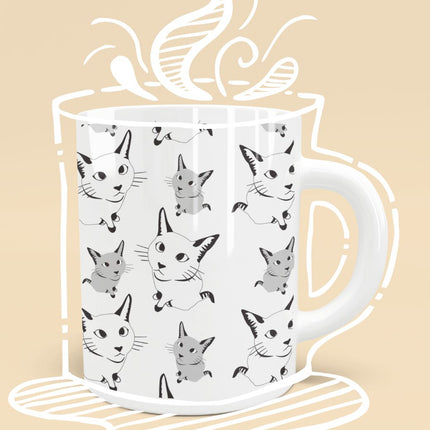 Cute Cat Pattern Mug