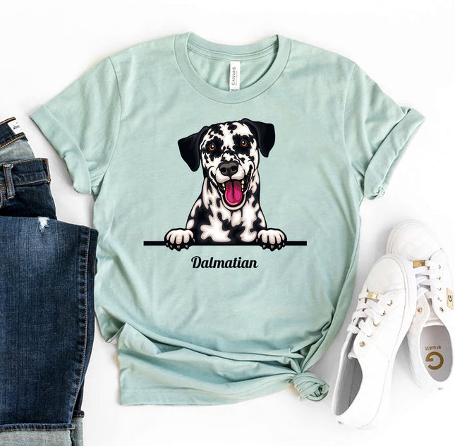Peeking Dalmatian Dog T-Shirt